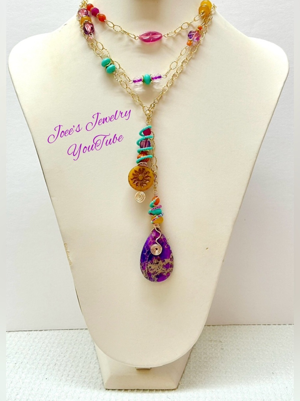 Convertibile Beaded Chain With 2 Pendants